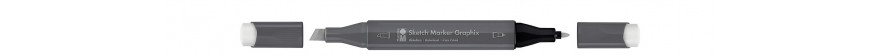 Marabu SKETCH MARKER GRAPHIX marker dwustronny - kolor: 985 cool grey light