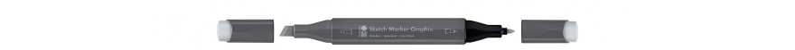 Marabu SKETCH MARKER GRAPHIX marker dwustronny - kolor:  991 cool grey