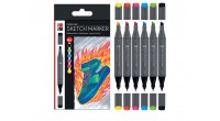 Marabu SKETCH MARKER GRAPHIX - zestaw HEAT - 6 szt. - gart.pl