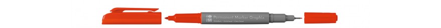 Marabu PERMANENT MARKER GRAPHIX marker dwustronny - kolor: 013 orange