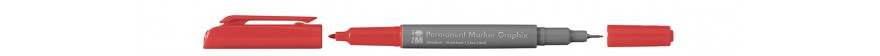 Marabu PERMANENT MARKER GRAPHIX marker dwustronny - kolor: 123 chili