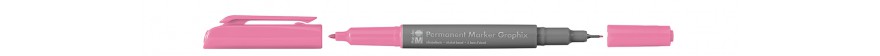 Marabu PERMANENT MARKER GRAPHIX marker dwustronny - kolor: 133 rose pink