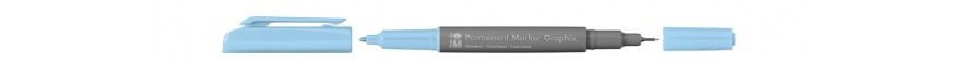 Marabu PERMANENT MARKER GRAPHIX marker dwustronny - kolor: 090 light blue