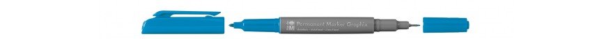 Marabu PERMANENT MARKER GRAPHIX marker dwustronny - kolor: 052 medium blue