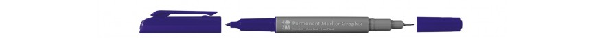 Marabu PERMANENT MARKER GRAPHIX marker dwustronny - kolor: 055 dark ultramarine