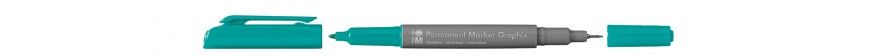 Marabu PERMANENT MARKER GRAPHIX marker dwustronny - kolor: 297 aqua green