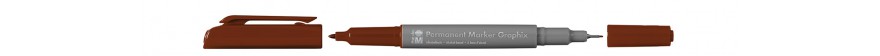 Marabu PERMANENT MARKER GRAPHIX marker dwustronny - kolor: 295 cocoa