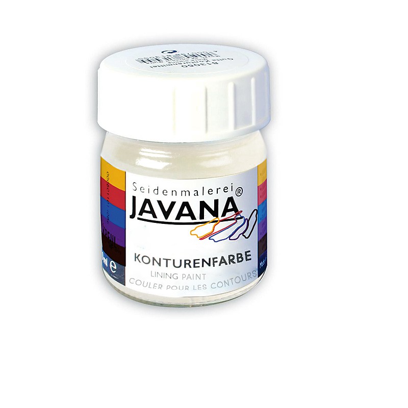 Farba do konturów na jedwabiu Kreul JAVANA nr 815750 white - gart.pl - sklep plastyczny