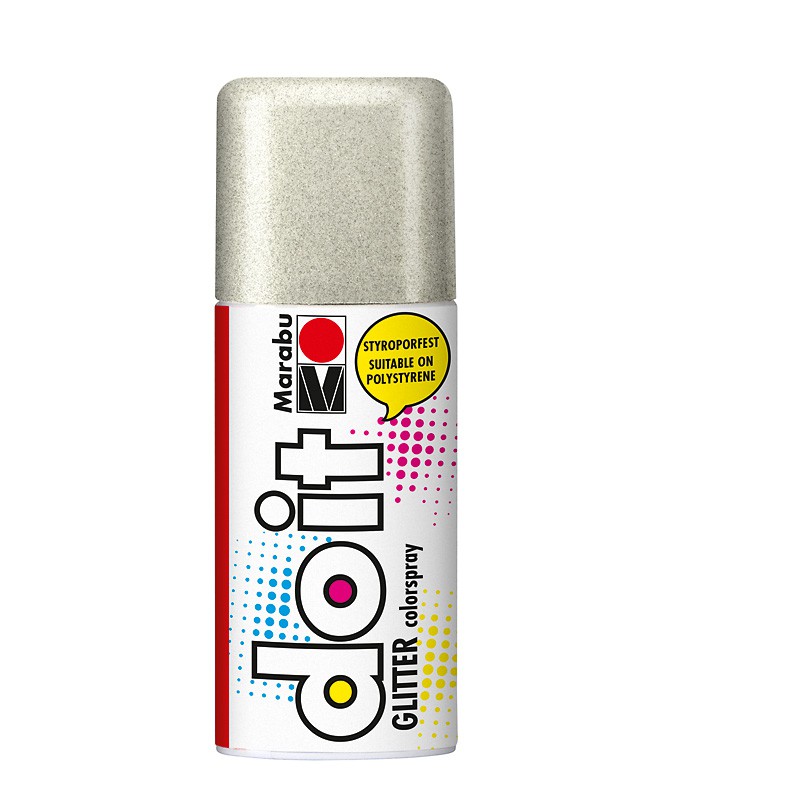 farba brokatowa w sprayu, Marabu DO IT nr 582 glitter silver - sklep plastyczny gart.pl