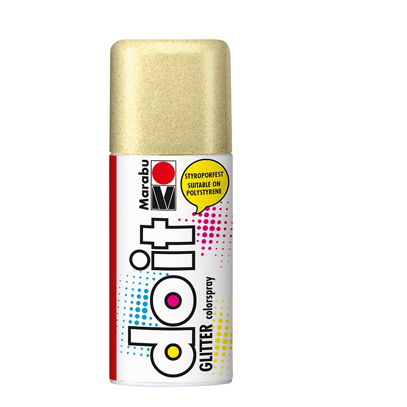 farba brokatowa w sprayu, Marabu DO IT nr 584 glitter gold - sklep plastyczny gart.pl