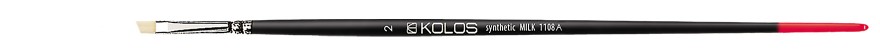Pędzel skośny Kolos MILK seria 1108A do farb olejnych i akrylowych