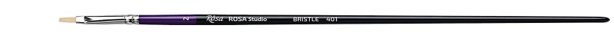 Płaski pędzel do farb olejnych i akrylowych Rosa seria 401
