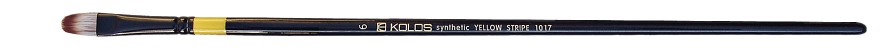 Pędzel koci język Rosa Kolos YELLOW STRIPE s.1017 do farb olejnych i akrylowych