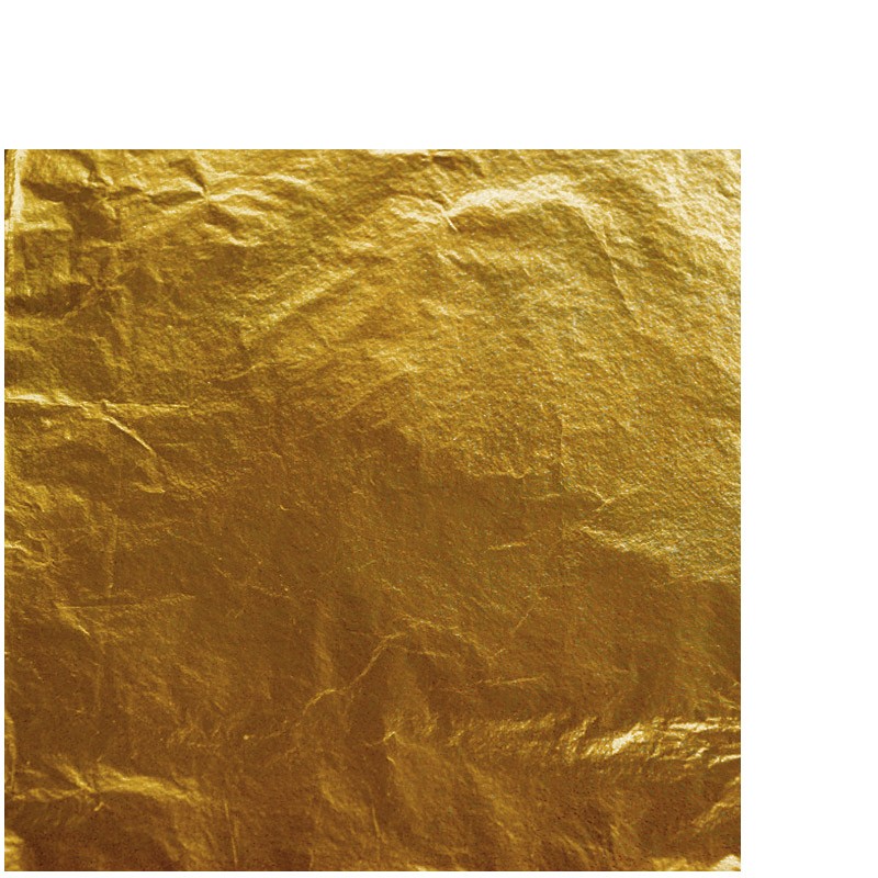 Szlagmetal w płatkach 2,5 gold - 25 płatków 14x14 cm