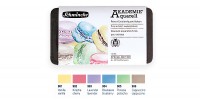 Komplet akwareli Schmincke AKADEMIE "MACAROONS" 6 półkostek w metalowej kasecie - art. 75763097