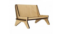 Sofa dla lalek MODERN do samodzielnego montażu – 11,2 x 8 x 7,8 cm - art. 287414