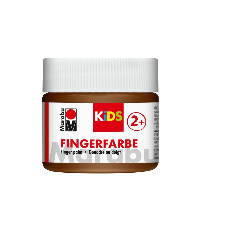 farba do malowania palcami Marabu KIDS nr 285 brąz - sklep plastyczny gart.pl
