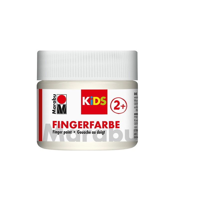 farba do malowania palcami Marabu KIDS nr 070 biel - sklep plastyczny gart.pl