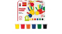 Zestaw farb do malowania palcami dla dzieci Marabu KiDS FINGERFARBE 6 x 35 ml - sklep dla plastyków