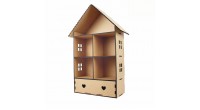 Dom dla lalek CLASSIC z szufladą do samodzielnego montażu – 70 x 37 x 17 cm - art. 2873019