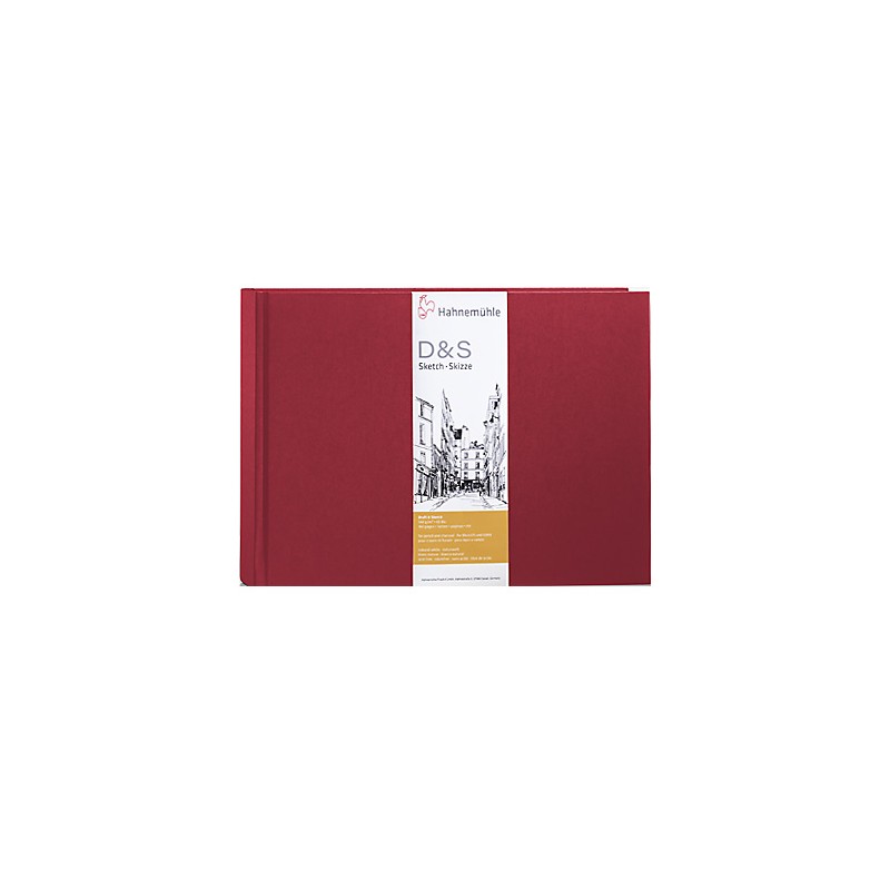 Szkicownik Hahnemühle Sketch Book D&S 140g - A5 pejzaż - czerwona okładka