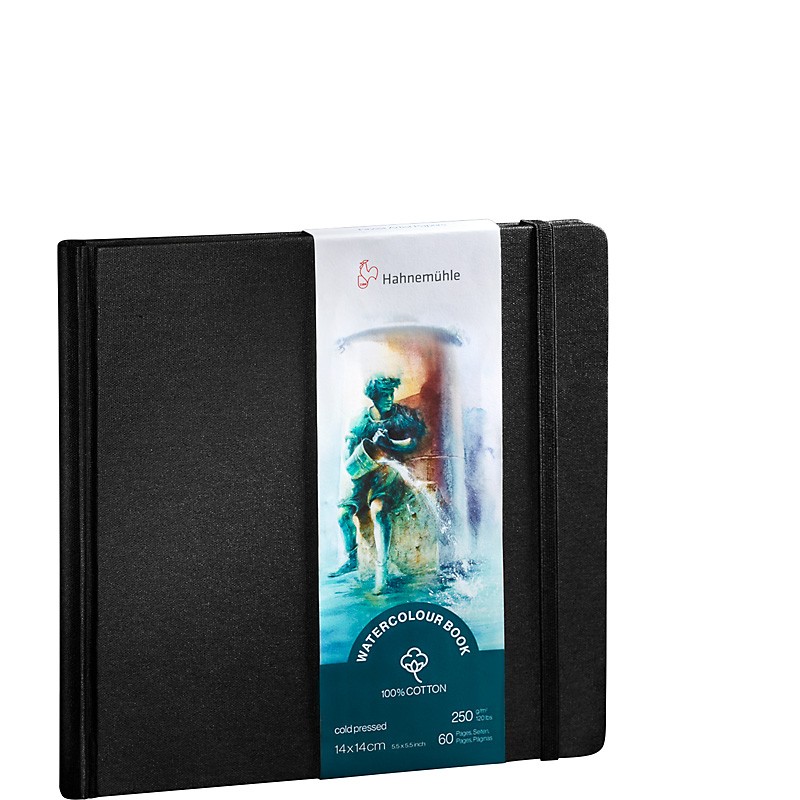 Szkicownik do akwareli Hahnemuhle Watercolour Book 250g bawełna -  14x14 cm