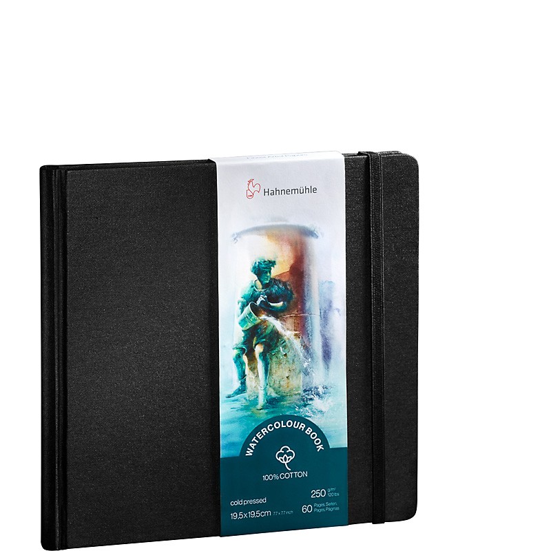 Szkicownik do akwareli Hahnemuhle Watercolour Book 250g bawełna -  19,5x19,5 cm