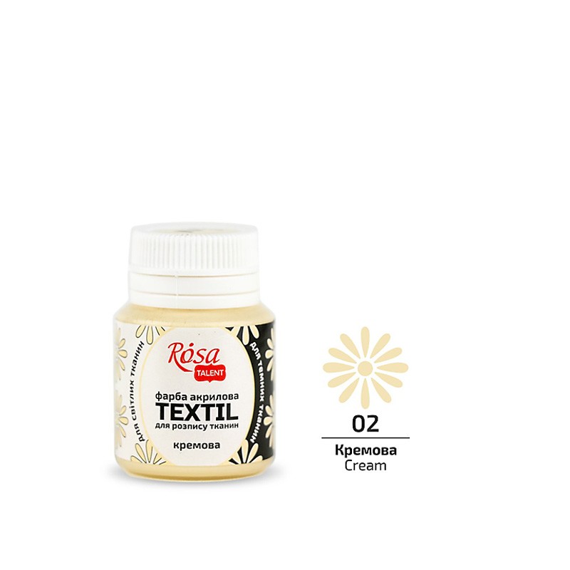 farba akrylowa do tkanin Rosa TEXTIL - sklep dla plastyków gart.pl