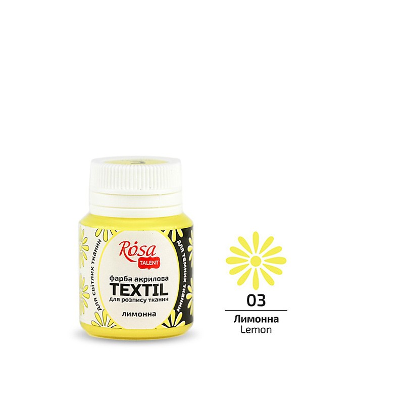 farba akrylowa do tkanin Rosa TEXTIL - sklep dla plastyków gart.pl