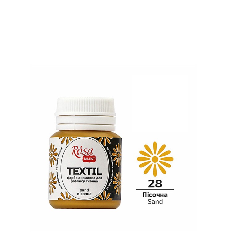 farba akrylowa do tkanin Rosa TEXTIL - sklep dla plastyków gart.pl
