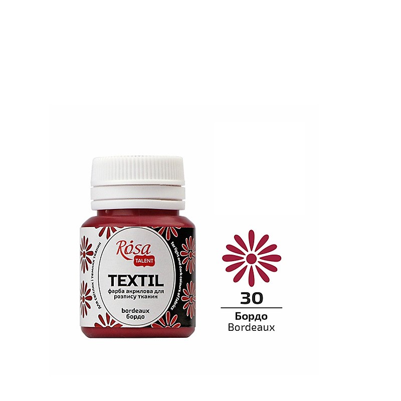 farba akrylowa do tkanin Rosa TEXTIL - sklep dla plastyków gart.pl