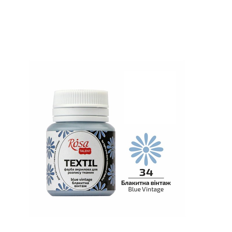 farba akrylowa do tkanin Rosa TEXTIL - sklep dla plastyków gart.pl