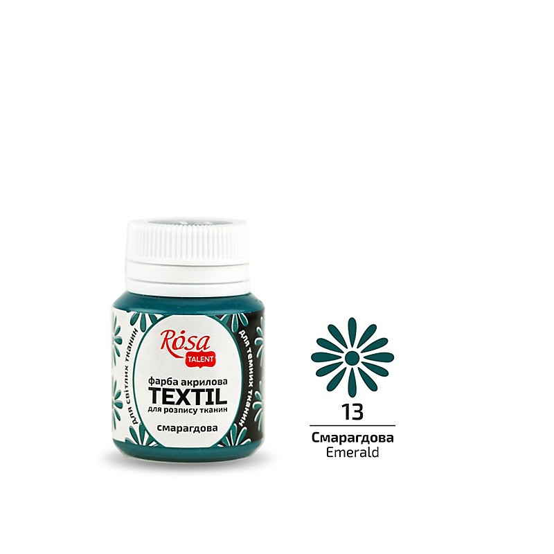 farba akrylowa do tkanin Rosa TEXTIL - sklep dla plastyków gart.pl