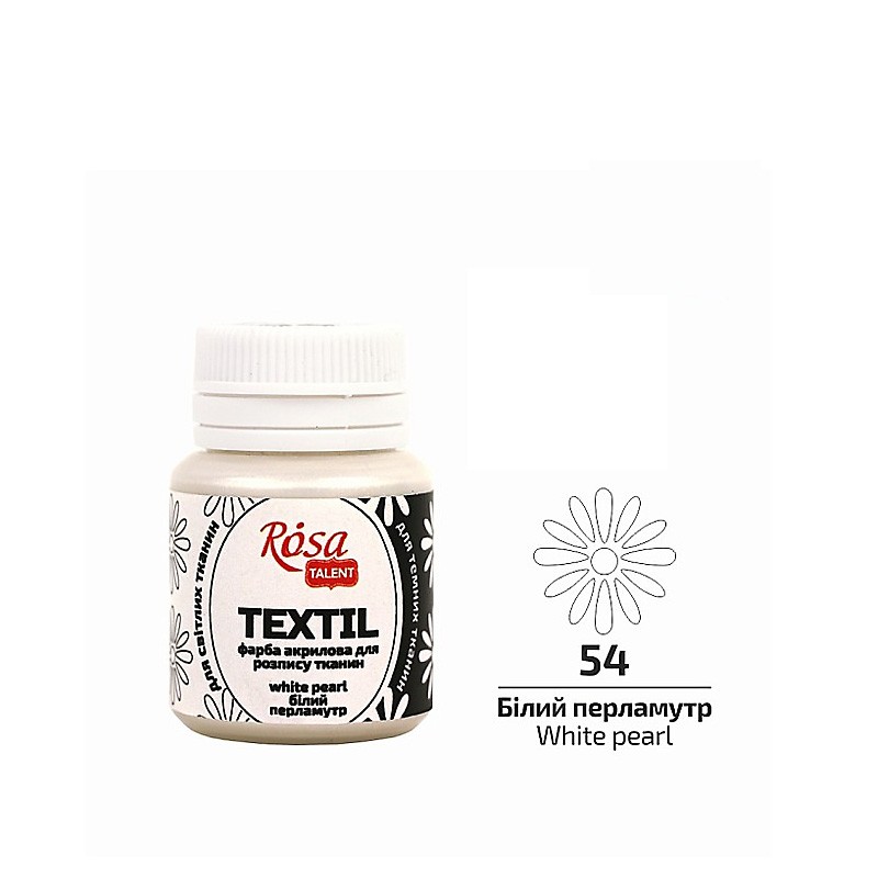 farba akrylowa do tkanin perłowa Rosa TEXTIL - sklep dla plastyków gart.pl