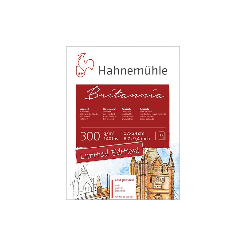 Blok do akwareli Hahnemuhle Britannia 300 g cold pressed - 17x24 cm limitowana edycja