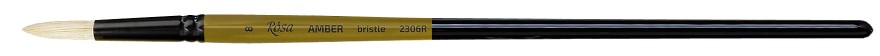 pędzel okragly do farb olejnych i akrylowych AMBER bristle - 8