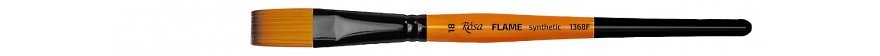 pędzel plaski do farb akrylowych i gwaszy FLAME synthetic - 18