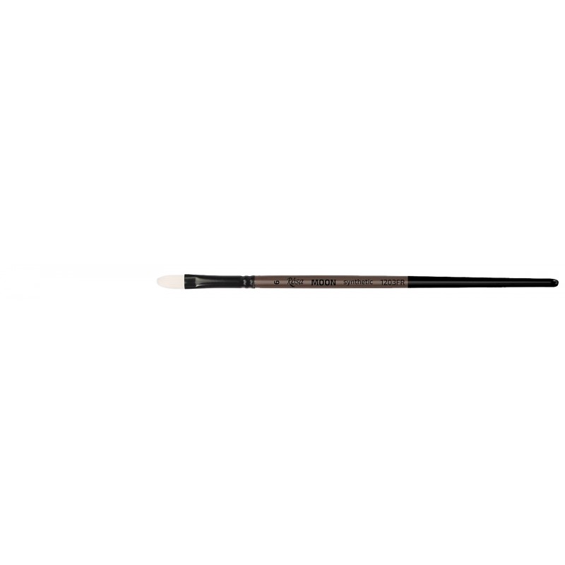 pędzel do farb akrylowych i gwaszy Rosa Moon synthetic - "koci jezyk" - 6