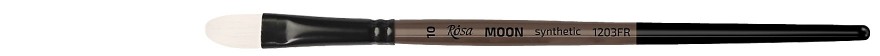 pędzel do farb akrylowych i gwaszy Rosa Moon synthetic - "koci jezyk" - 10