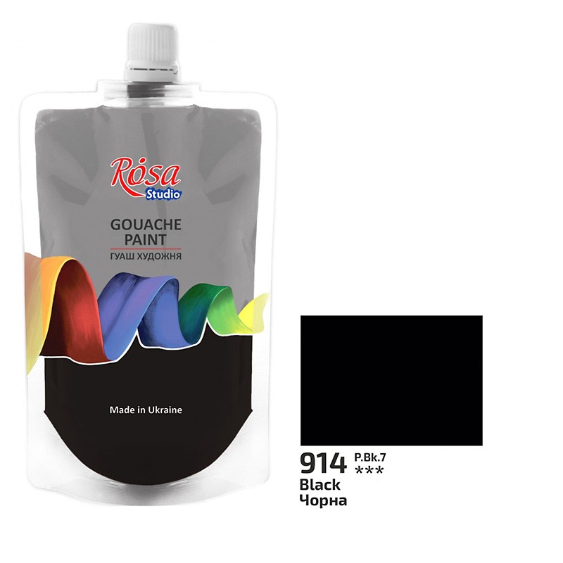 farba Gouache Rosa STUDIO nr 914 - Black, 200 ml