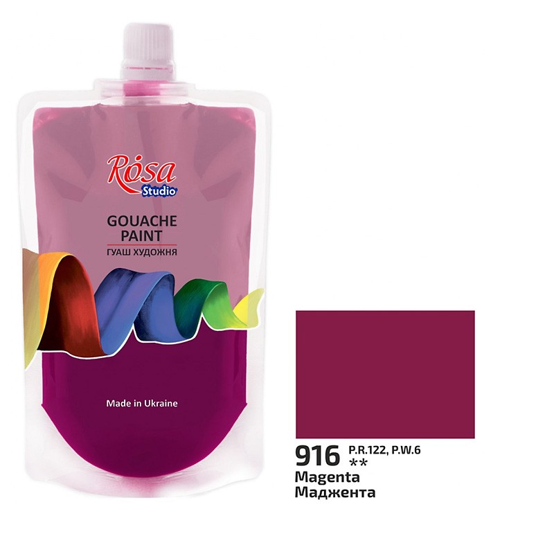 farba Gouache Rosa STUDIO nr 916 - Magenta, 100 ml