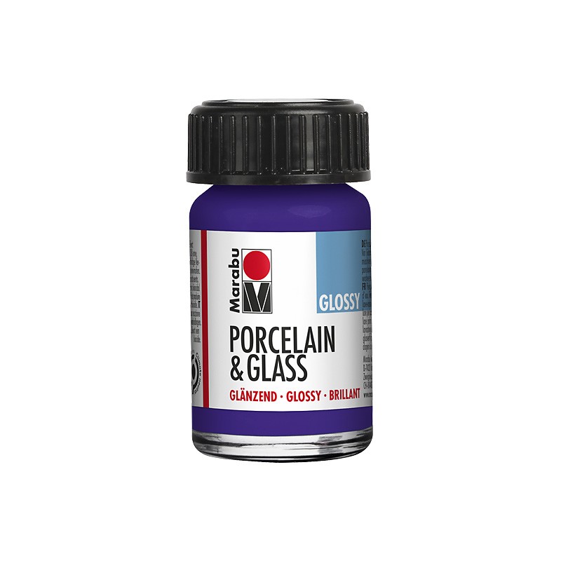 błyszcząca farba do porcelany i szkła Marabu PORCELAIN & GLASS nr 251 - violet