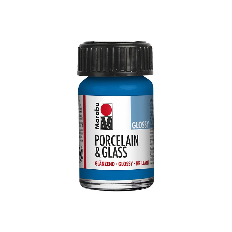 błyszcząca farba do porcelany i szkła Marabu PORCELAIN & GLASS nr 057 - gentian