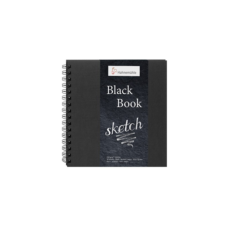 Szkicownik na spirali Hahnemühle Black Book 250g - 23,5x23,5 cm