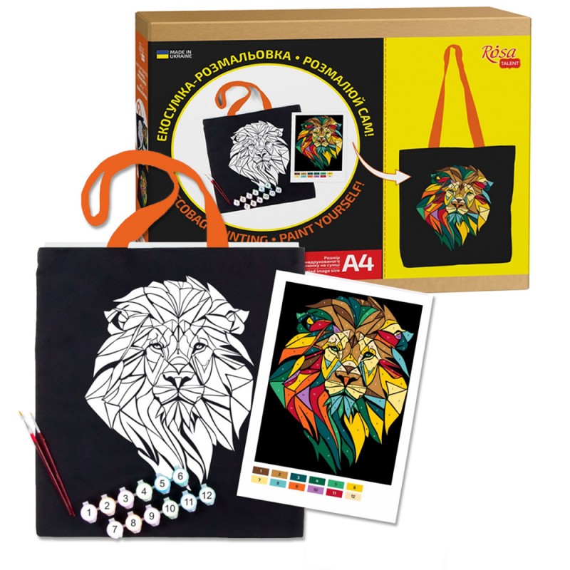 Eko-torba "Lew" + zestaw farb do tkanin Rosa TALENT - gart.pl