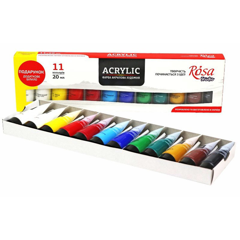 Komplet farb akrylowych Rosa Studio 11x20 ml - art. 90747254