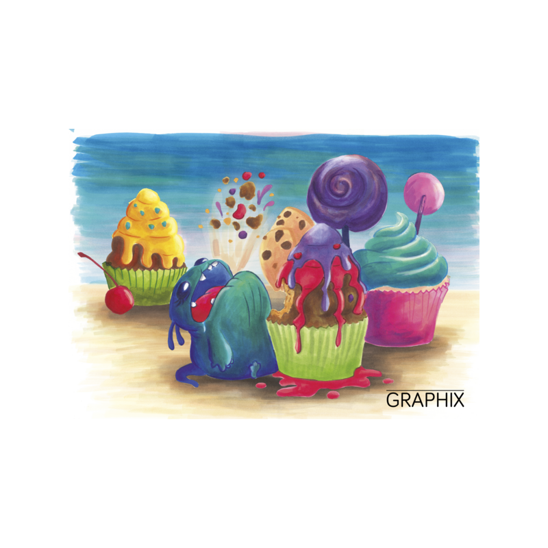 Marabu SKETCH MARKER GRAPHIX - zestaw SUGARHOLIC - 12 szt. - gart.pl