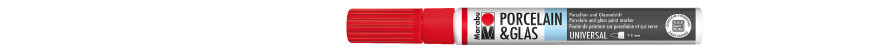 Marabu PORCELAIN & GLAS marker do szkła i porcelany 1-2 mm - 125 cherry