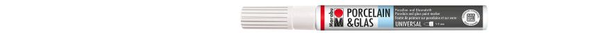 Marabu PORCELAIN & GLAS marker do szkła i porcelany 1-2 mm - 070 white