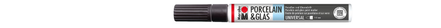 Marabu PORCELAIN & GLAS marker do szkła i porcelany 1-2 mm - 073 black